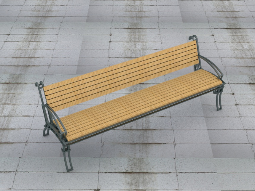 园林长椅C4D模型