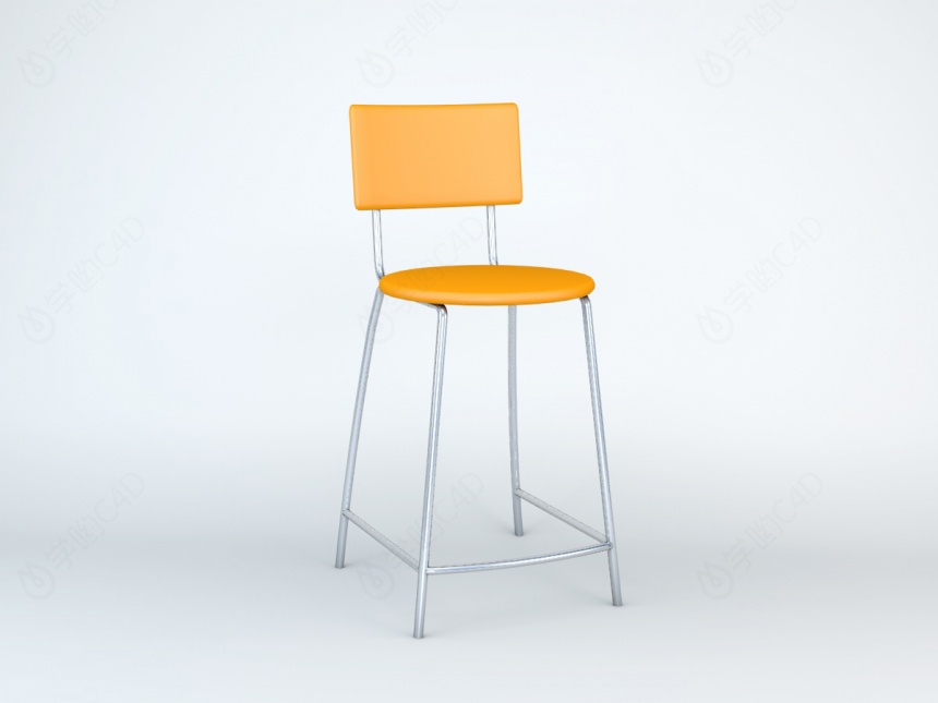 黄色椅子C4D模型