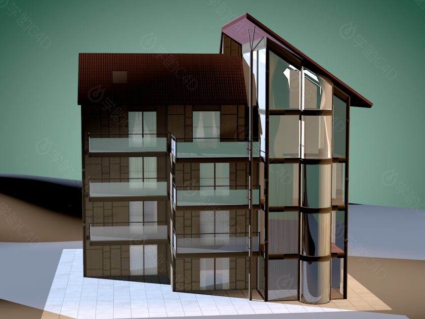 住房楼C4D模型
