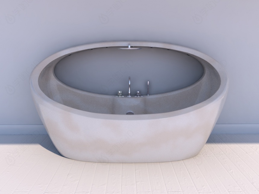 创意弧形浴缸C4D模型