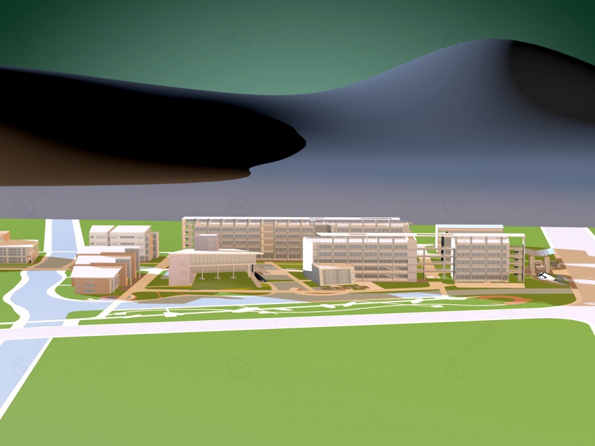 建筑区C4D模型