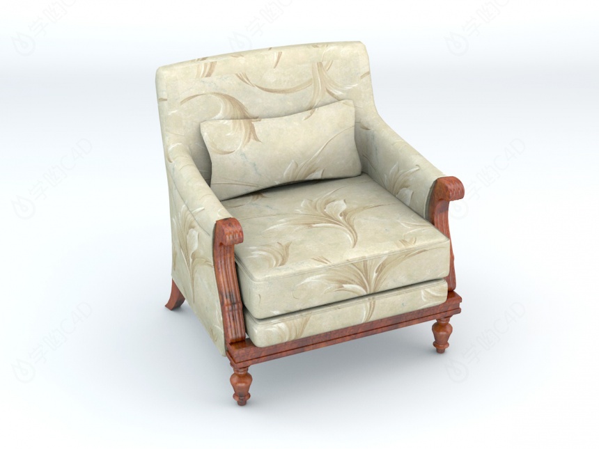 高档沙发椅C4D模型