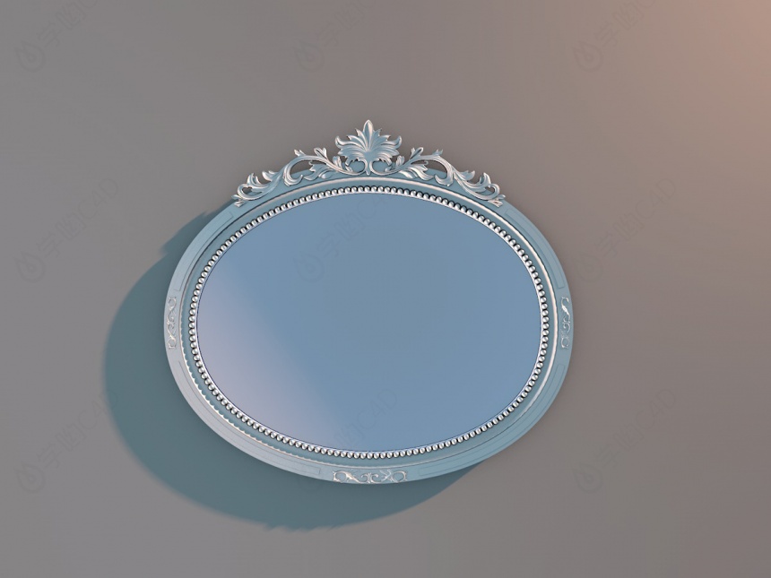 欧式圆镜C4D模型