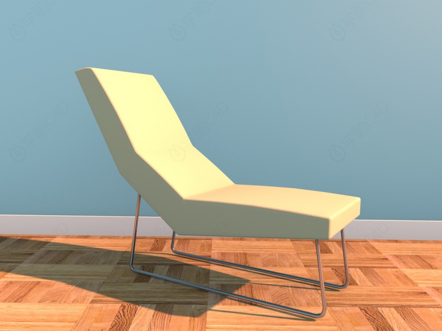 现代时尚躺椅C4D模型