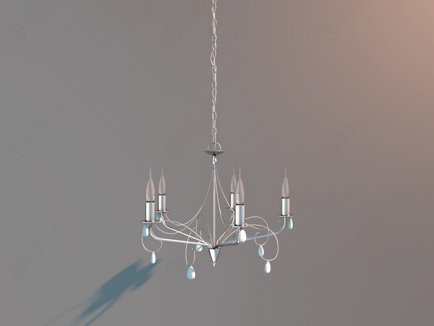 烛台吊灯C4D模型