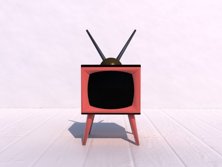 卡通电视机C4D模型