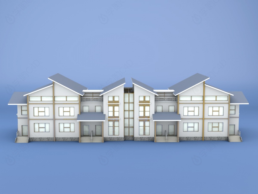 别墅C4D模型