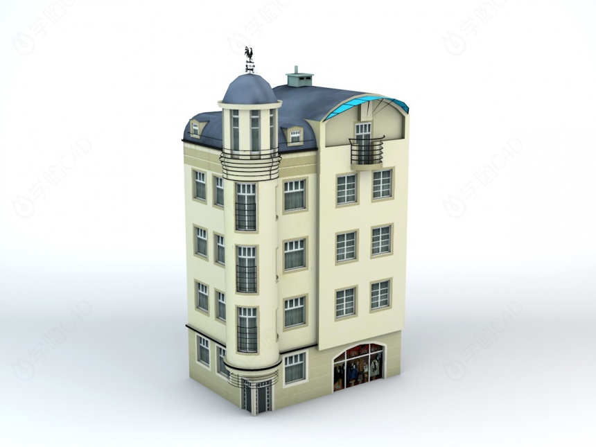 高档楼房C4D模型