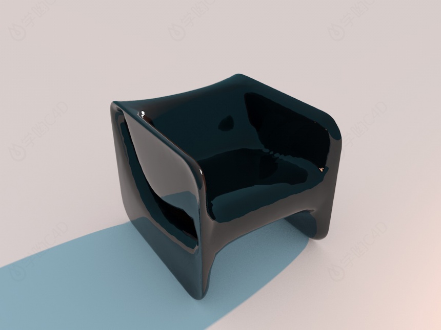 黑色沙发椅C4D模型
