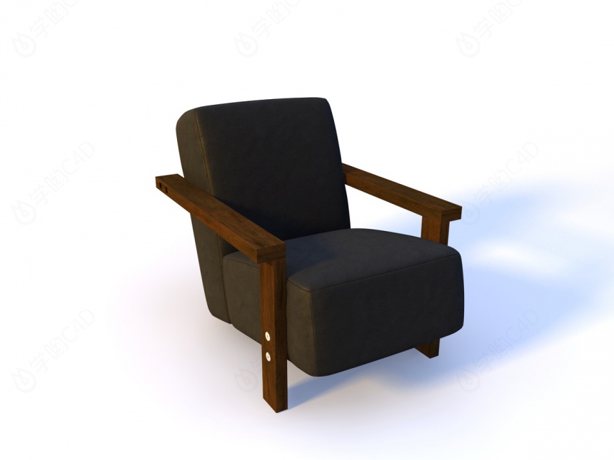 个性棕色沙发椅C4D模型