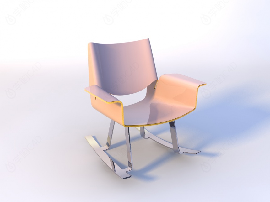 灰色摇摇椅C4D模型