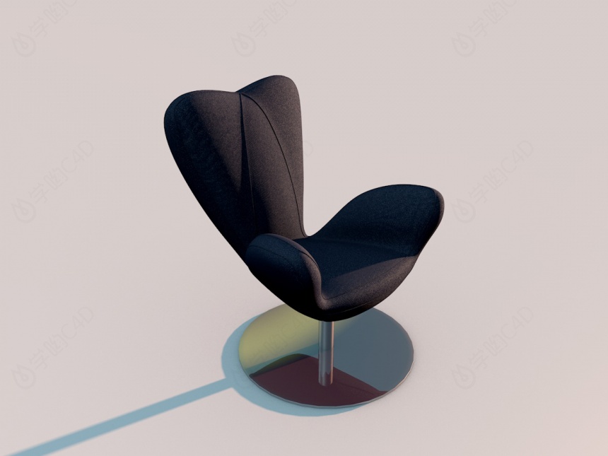 紫色沙发椅C4D模型