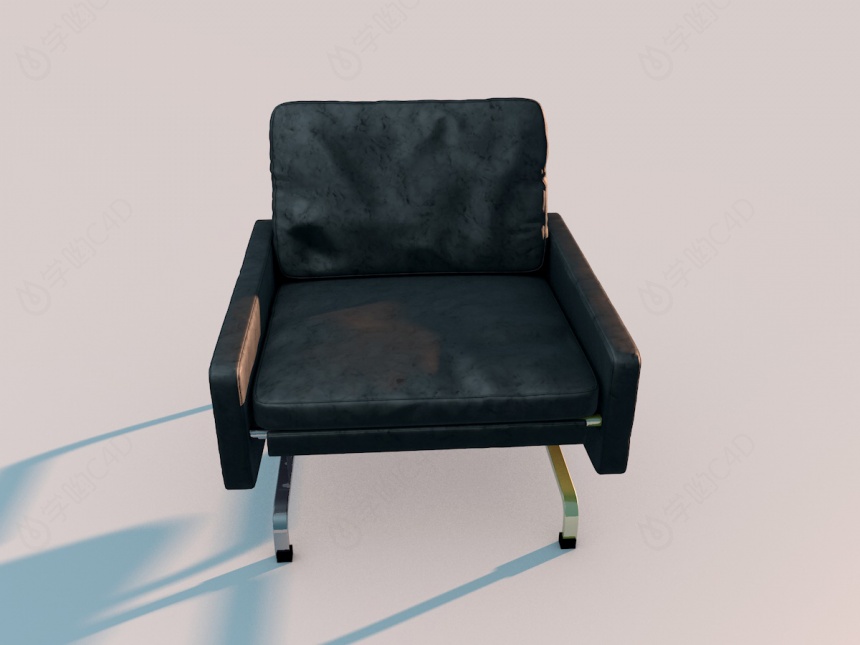 黑色休闲沙发C4D模型