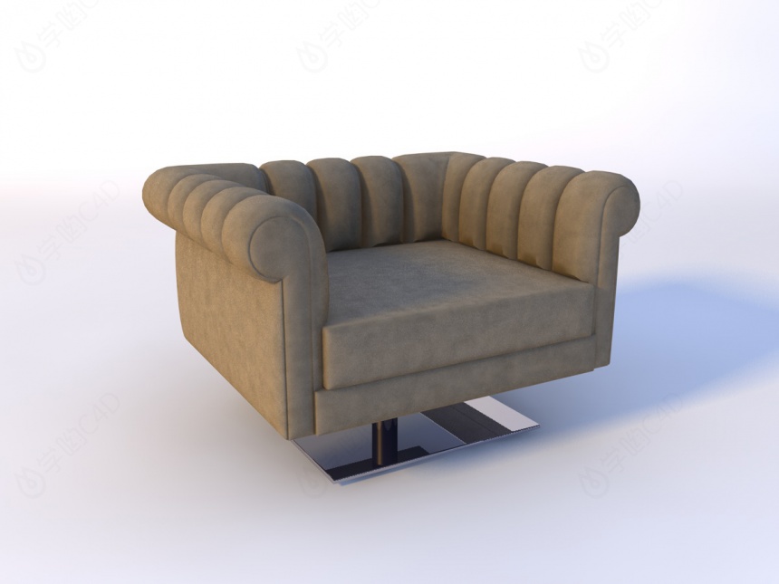 黑色沙发椅C4D模型