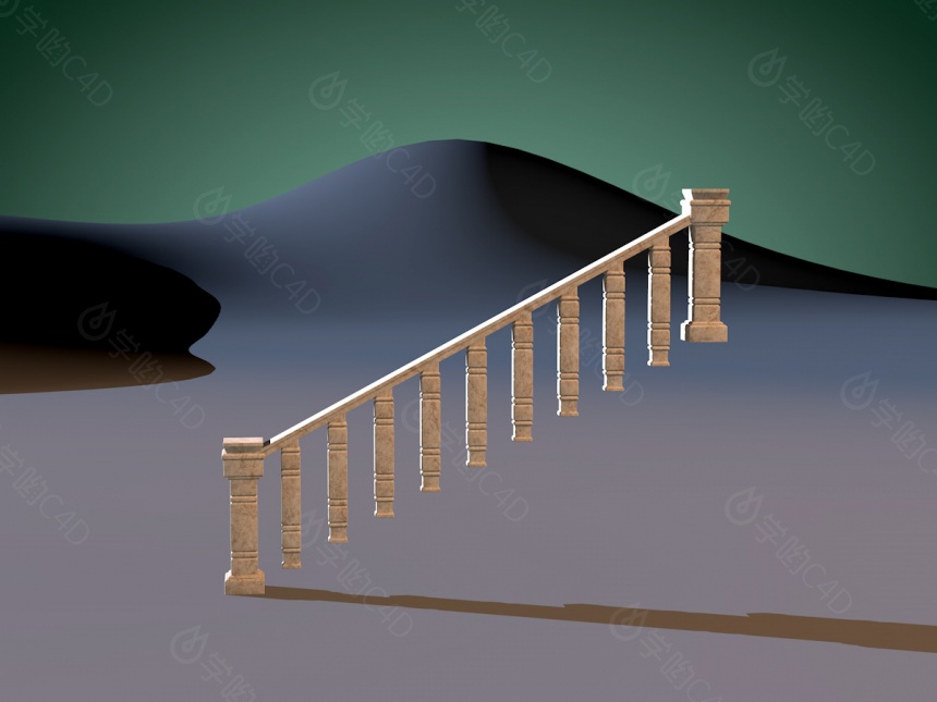 室内楼梯配件C4D模型