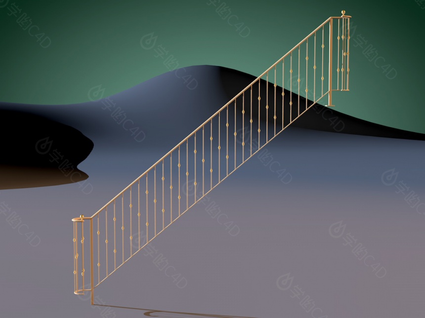 铁艺楼梯配件C4D模型
