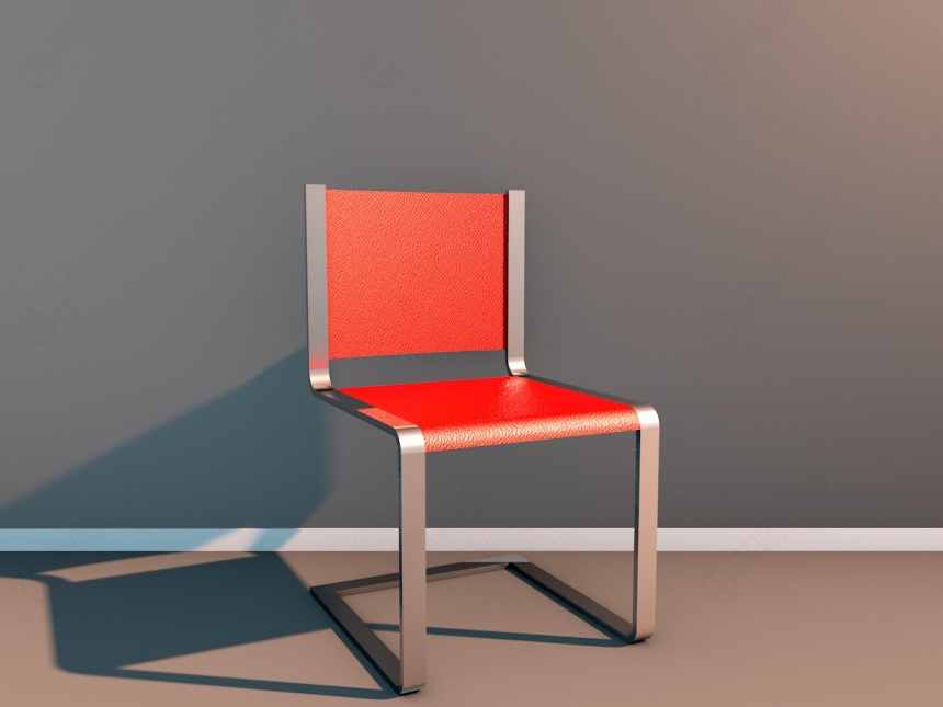 简约弓形椅C4D模型