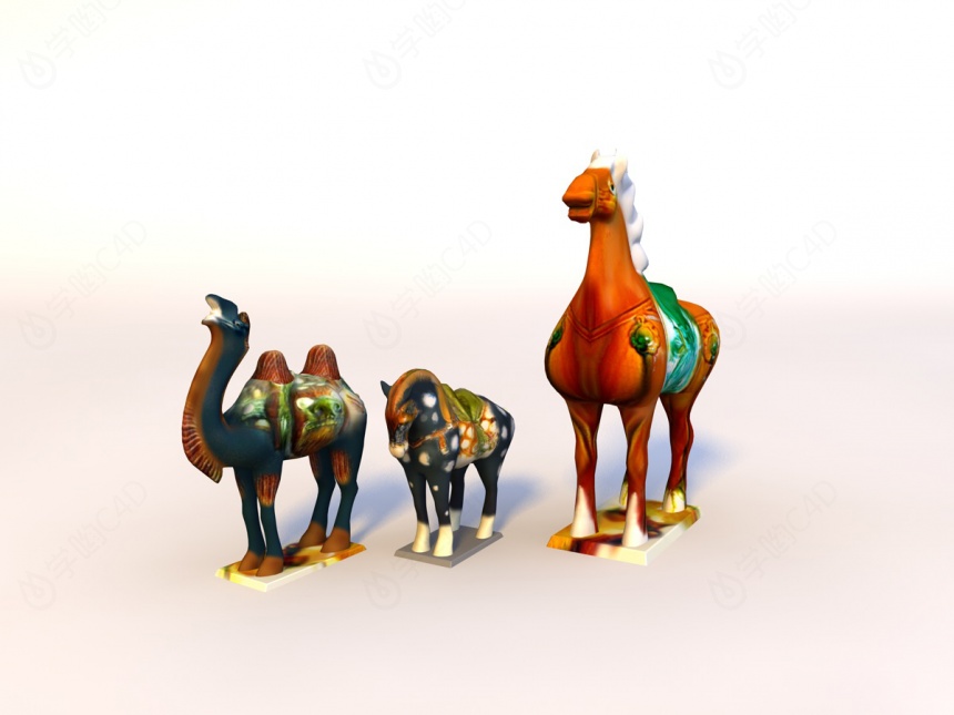 骆驼摆设品C4D模型