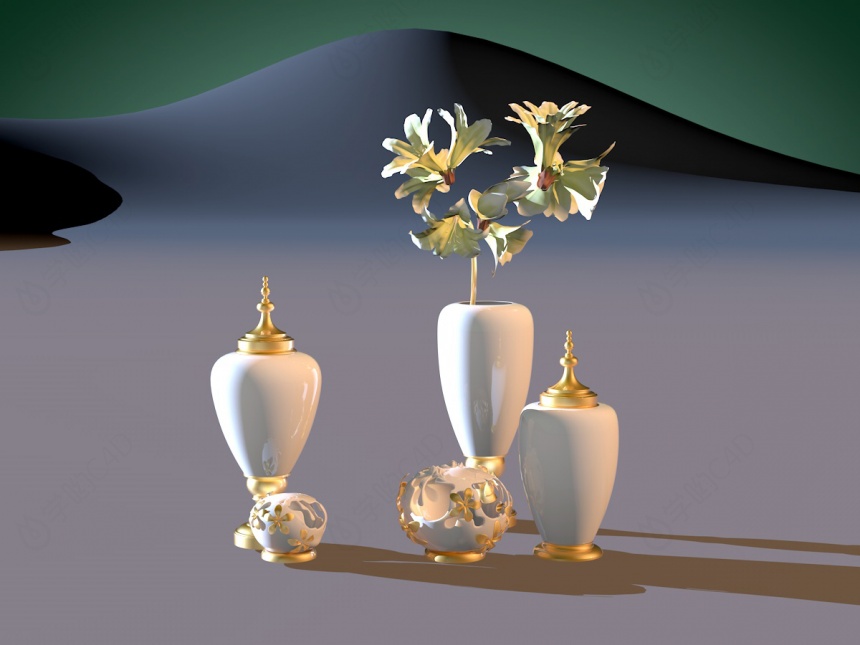 花瓶摆设品C4D模型