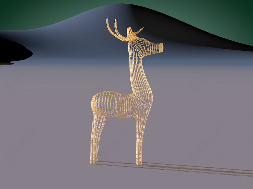 圣诞节小鹿C4D模型