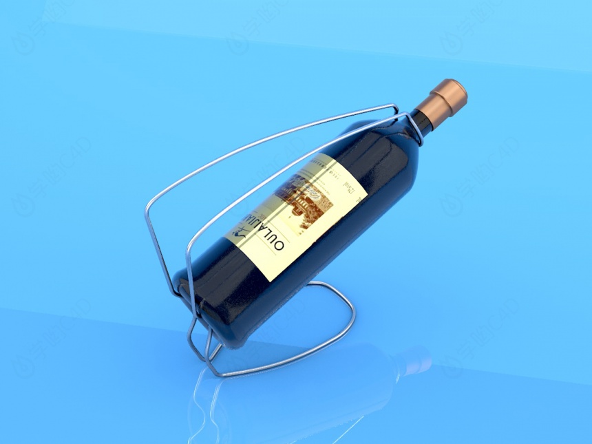 高档红酒C4D模型