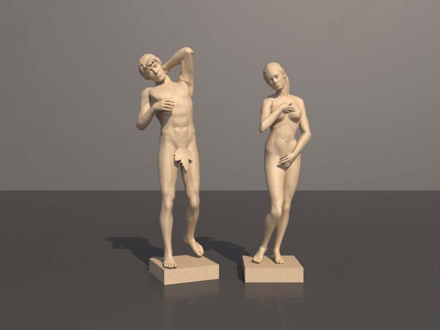 人物雕塑C4D模型
