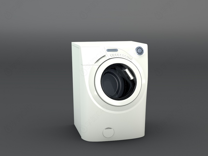 卫生间涡轮洗衣机C4D模型