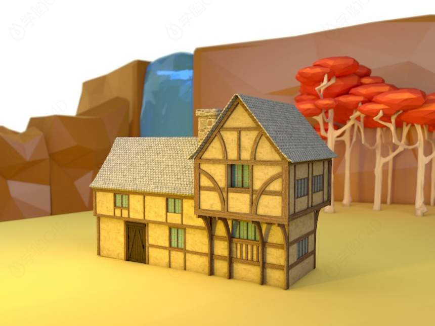 小屋子C4D模型