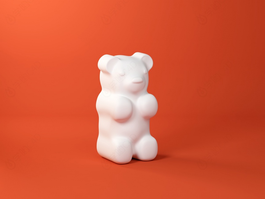 小熊橡胶糖C4D模型