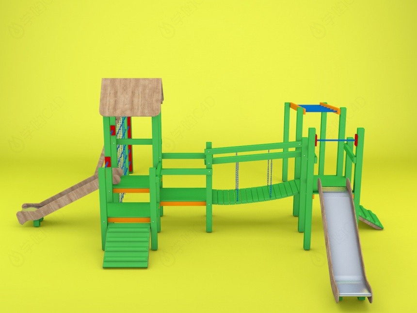 儿童滑梯C4D模型