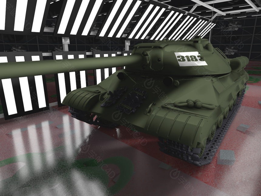 苏联907中型坦克C4D模型