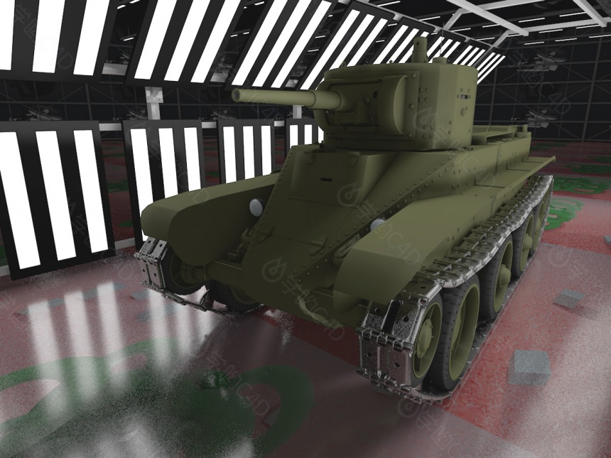 苏联BT-7轻型坦克C4D模型