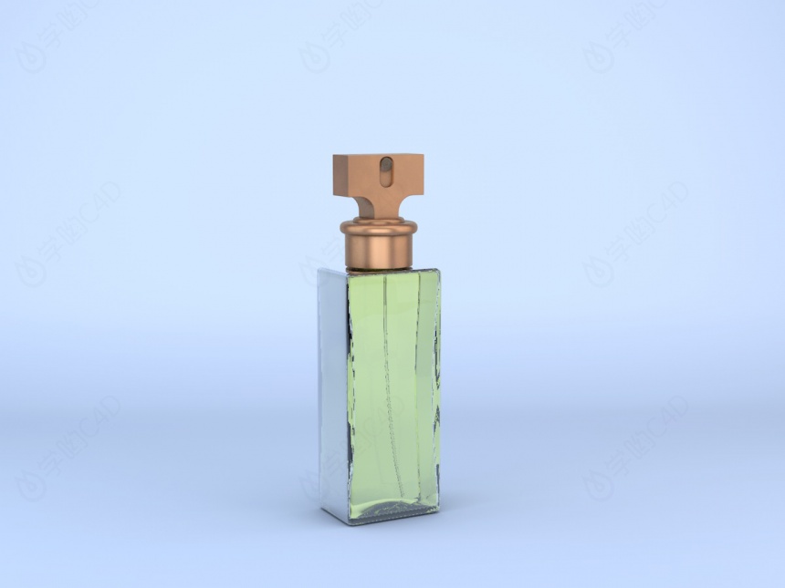 透明香水瓶C4D模型