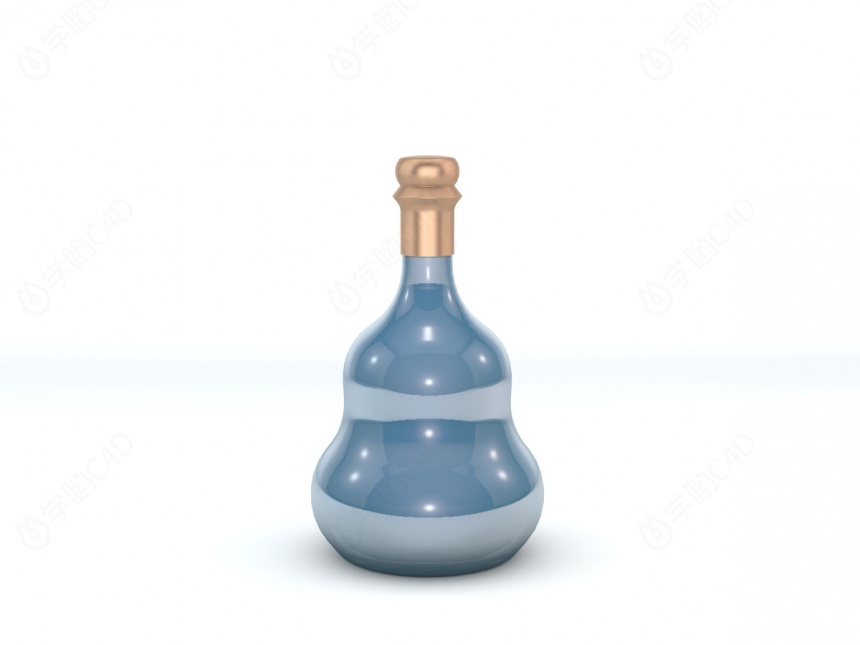 葫芦形酒瓶C4D模型
