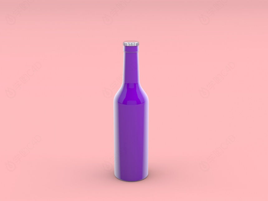 玻璃酒瓶C4D模型