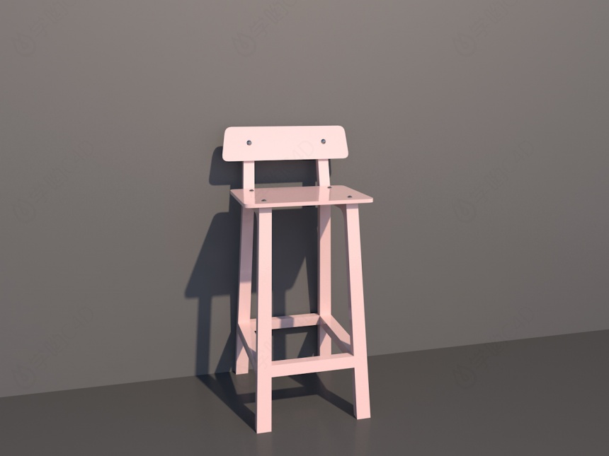 高脚椅C4D模型
