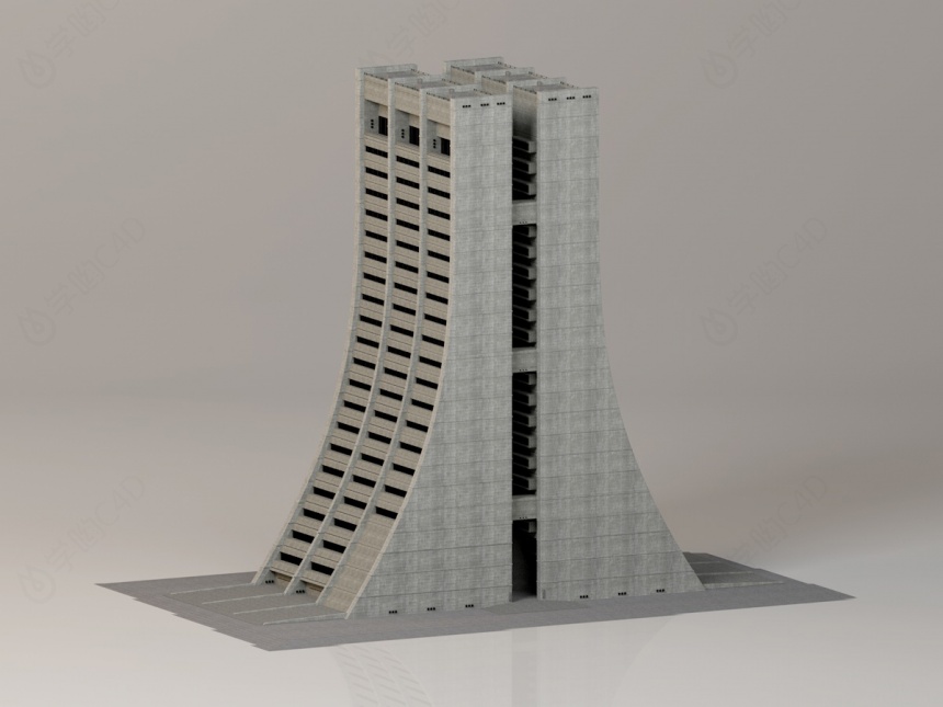 建筑物C4D模型
