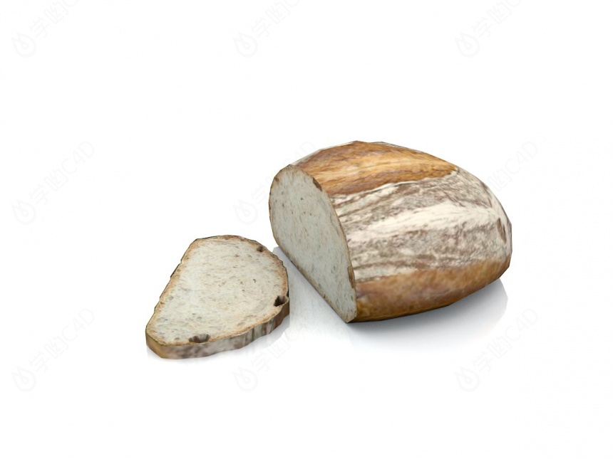 面包片C4D模型