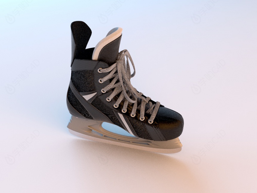 溜冰鞋旱冰鞋C4D模型