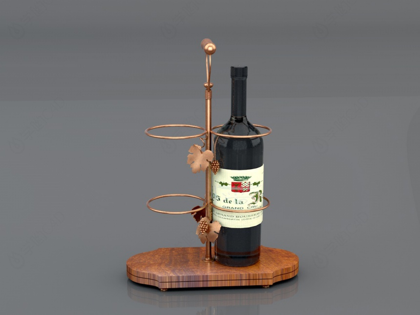 红酒酒架C4D模型