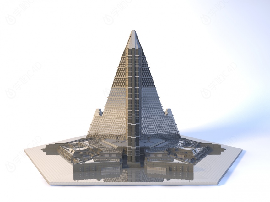 乌托邦城市建筑C4D模型