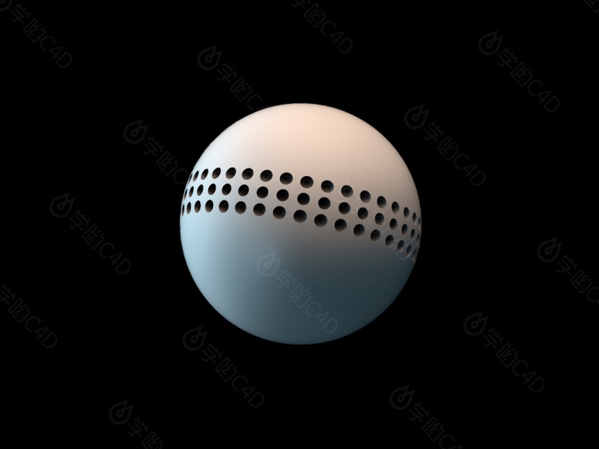 带孔洞的球C4D模型