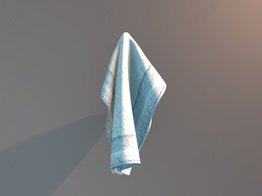 纯棉毛巾C4D模型