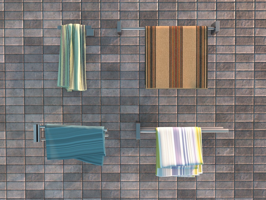 浴室毛巾C4D模型