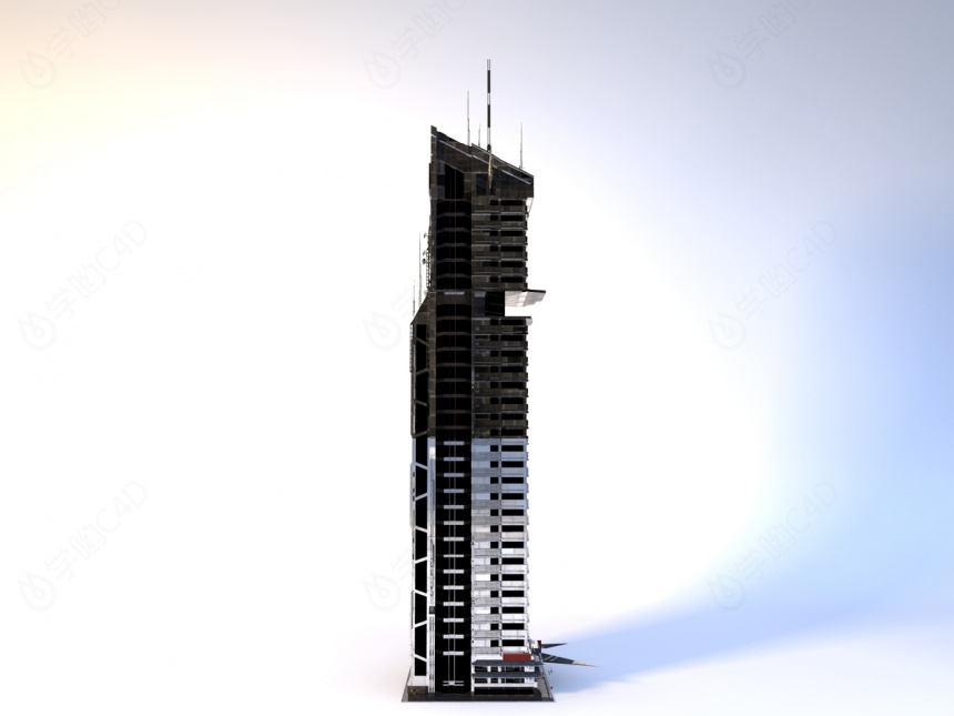 商业住宅楼C4D模型