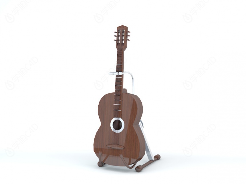 古典吉他C4D模型