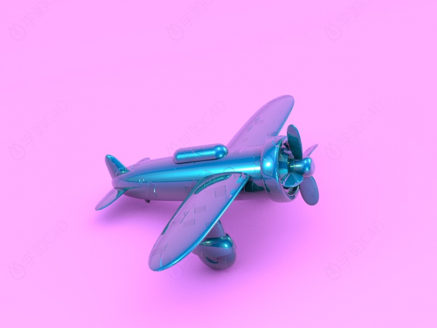 玩具飞机C4D模型