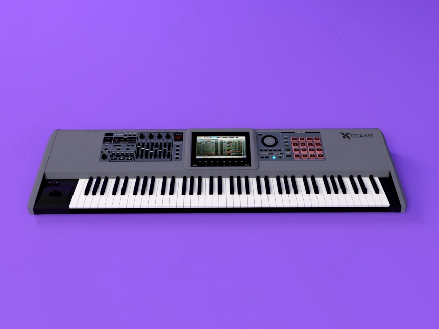 电子琴C4D模型
