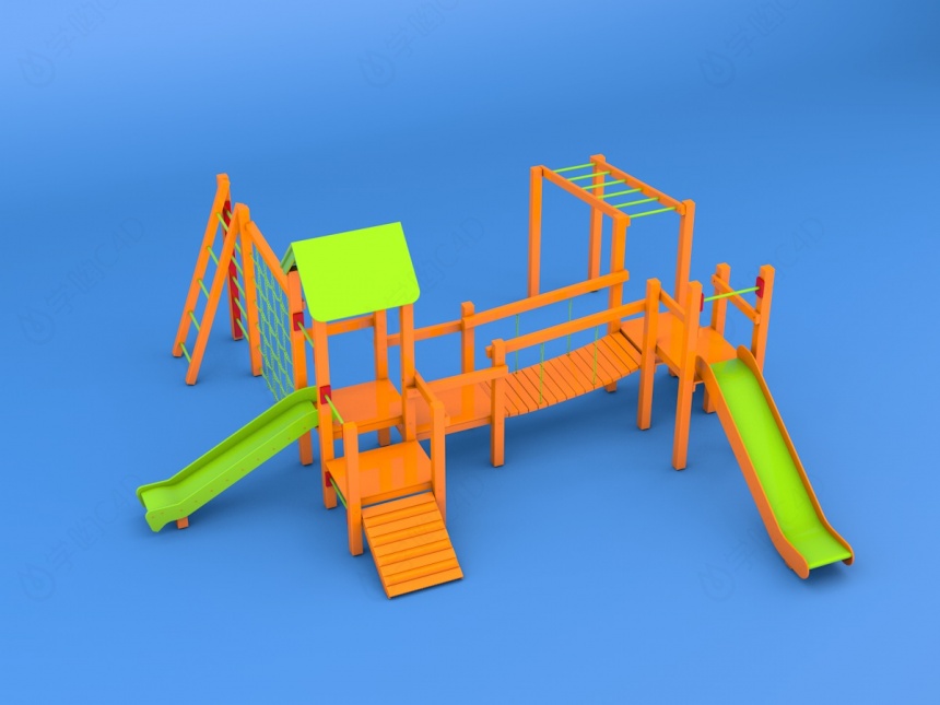 儿童滑滑梯C4D模型