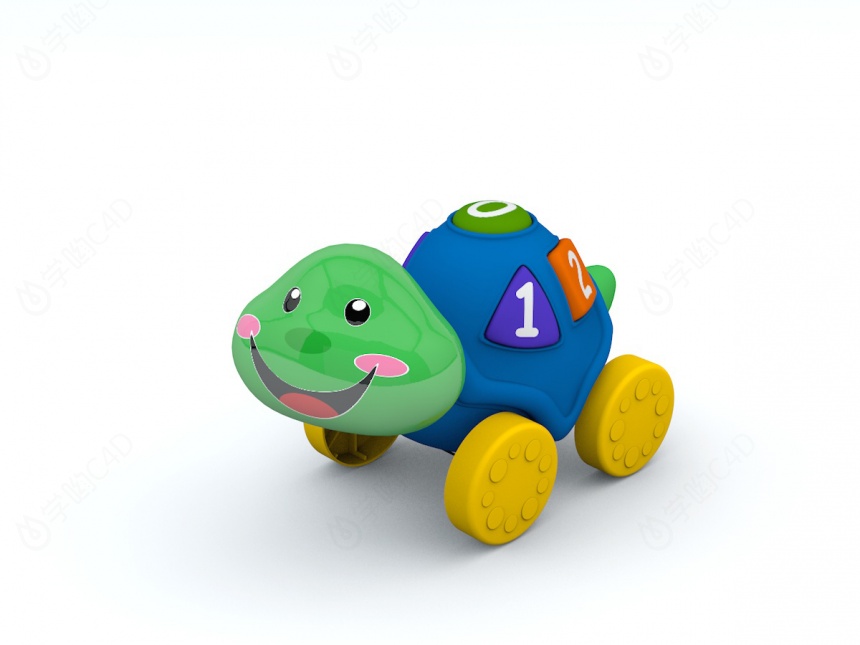 乌龟玩具车C4D模型